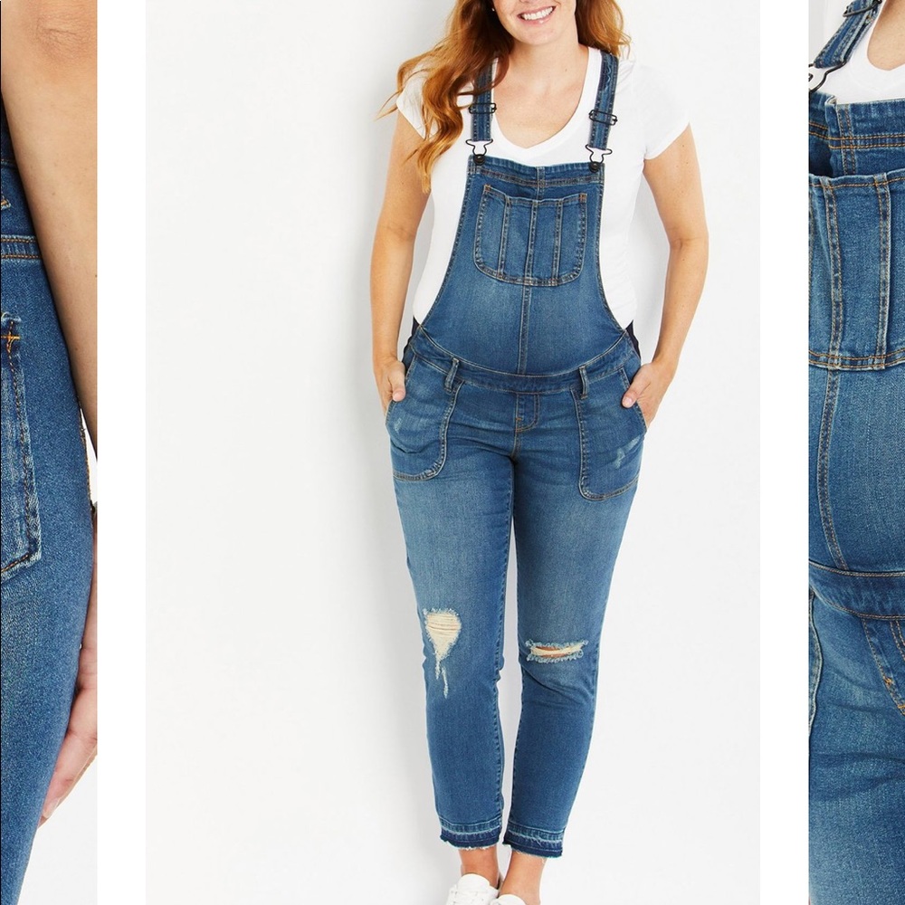 NWT Motherhood Maternity SIDE PANEL OVERALLS